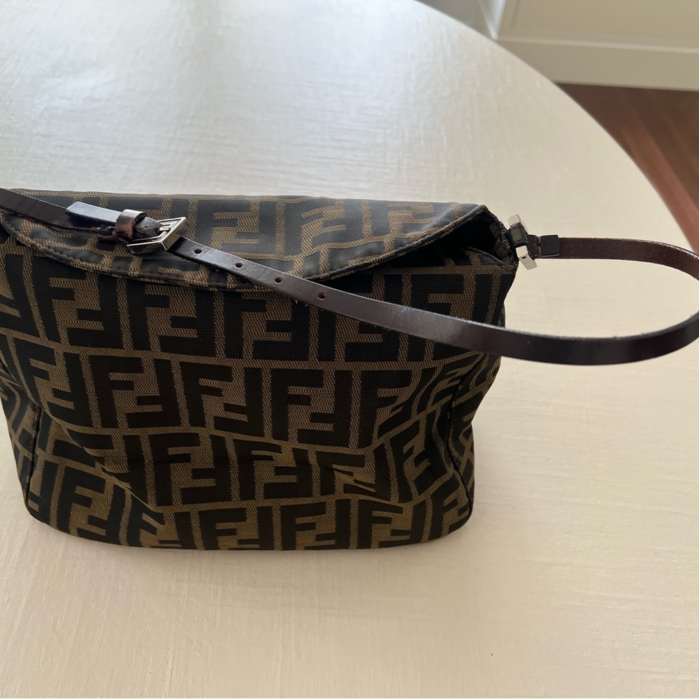 Fendi Brown Toiletry Bag with Iconic Monogram